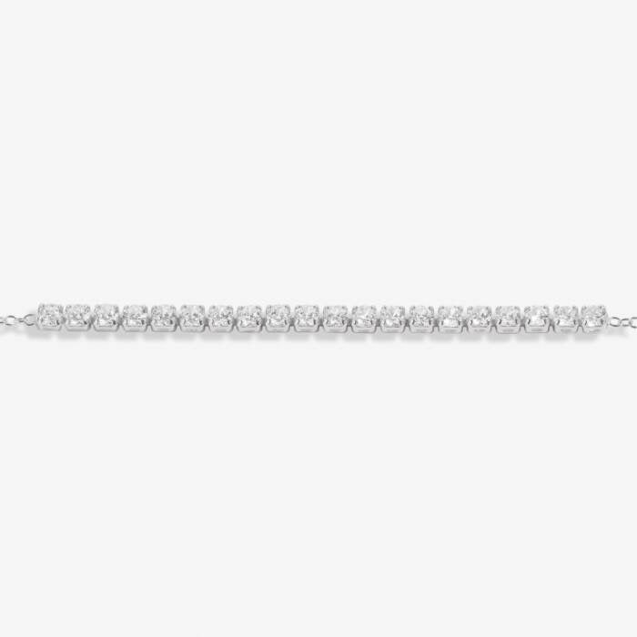 Joma Jewellery - Silver Tennis CZ Crystal Chain Anklet