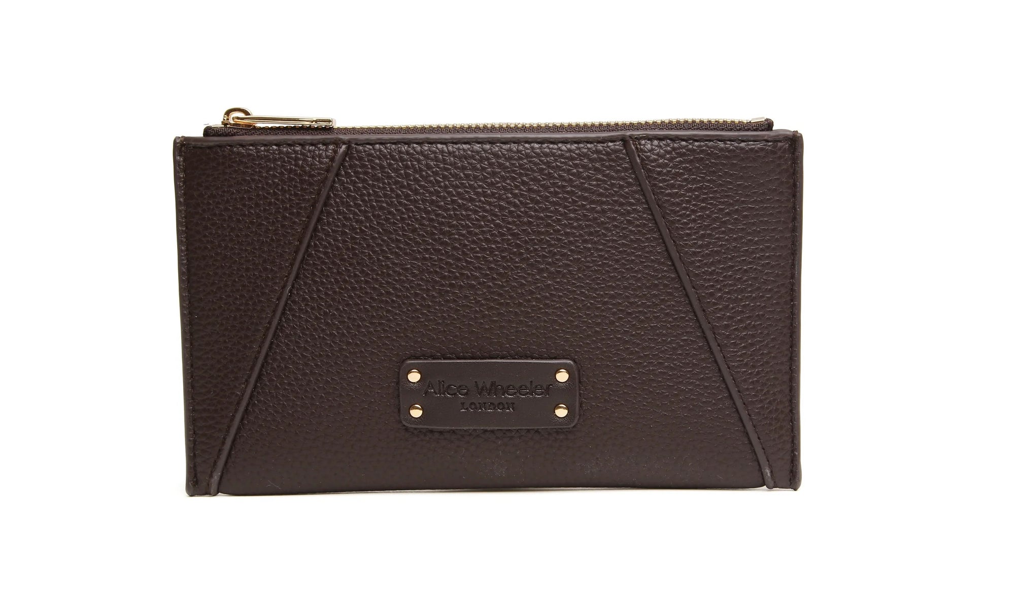 Alice Wheeler Chocolate Brown Kensington Slim Large Purse