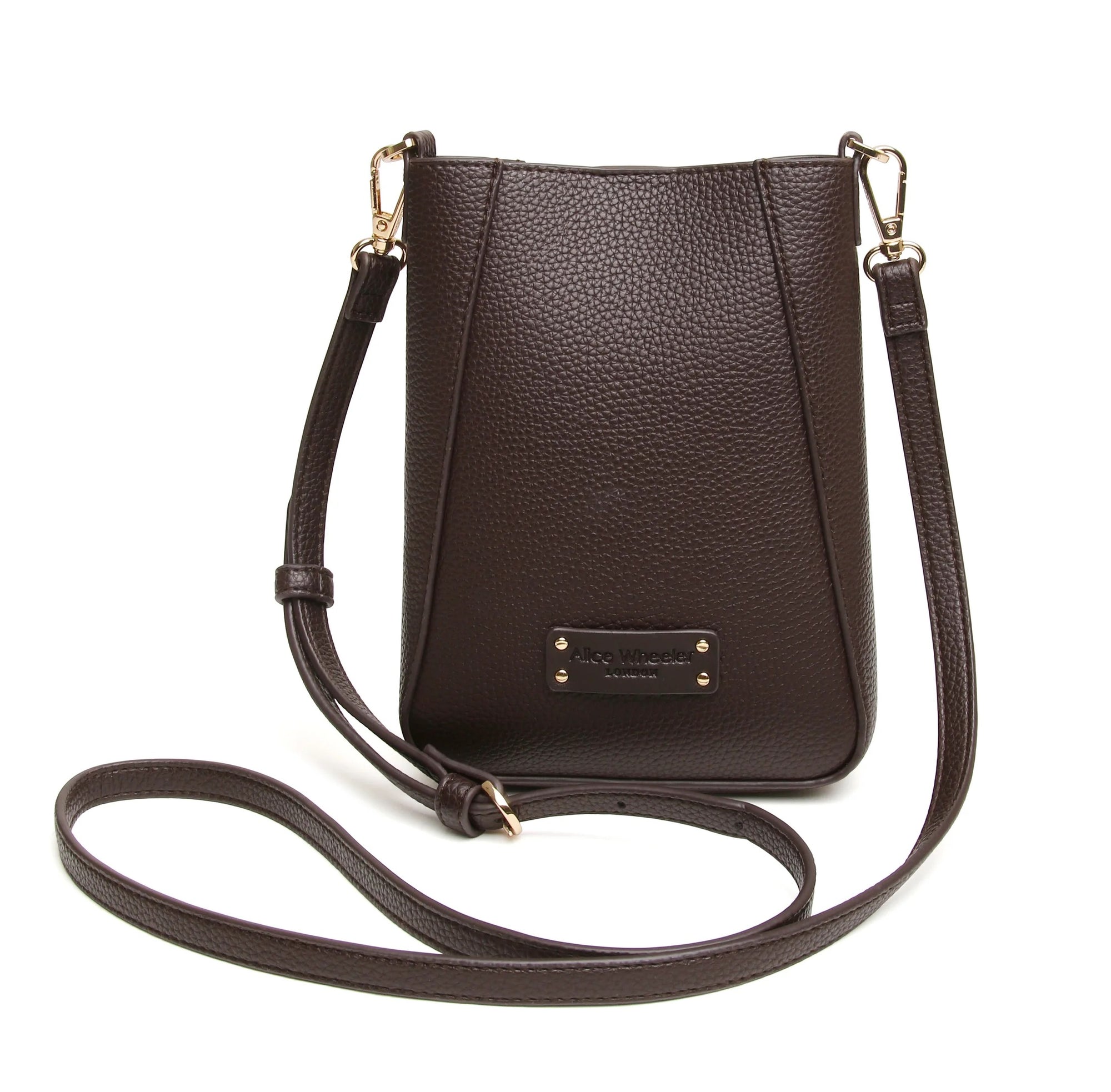 Alice Wheeler Chocolate Brown Kensington Phone Crossbody Handbag