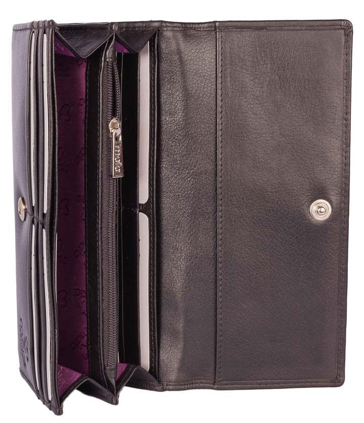Mala Leather Black Origin RFID Leather Large Flap Over Purse (3434 5) Black