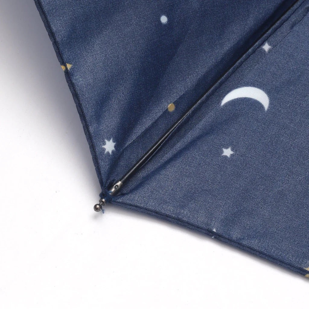 Eco-Chic Folding Automatic Umbrella -Stars & Moon - Navy