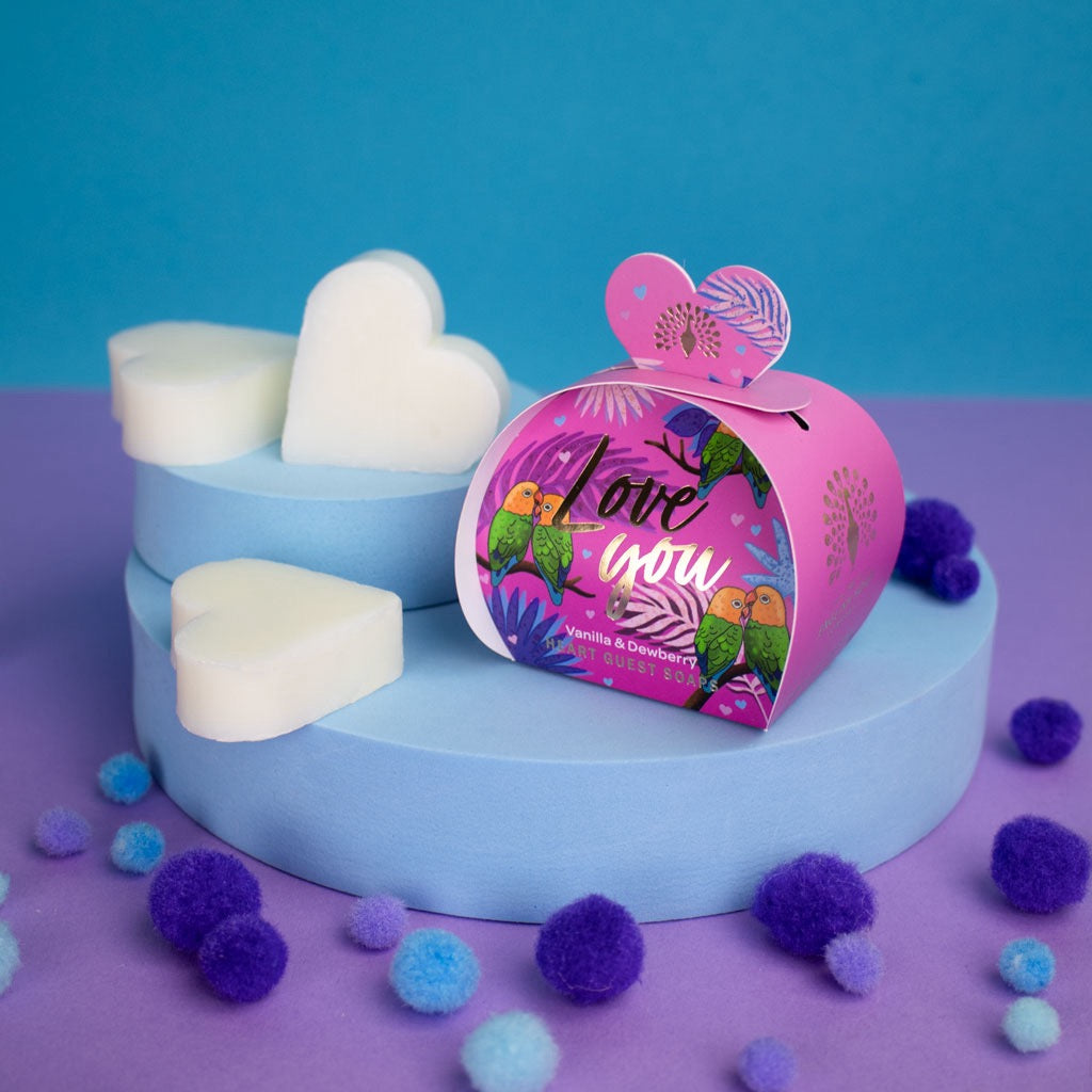 Love You 3 Heart Occasion Soaps - The English Soap Company