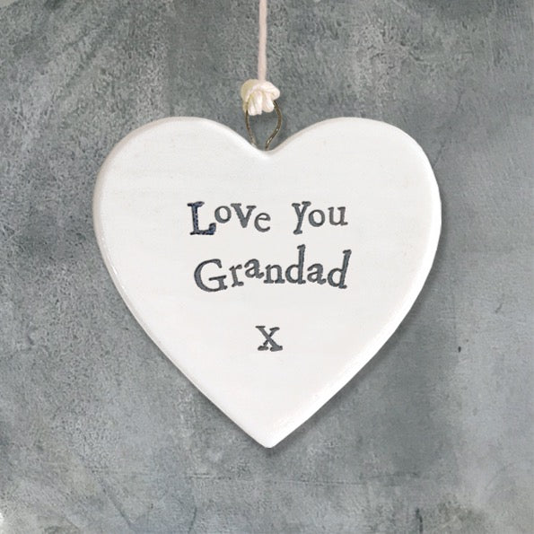 East of India Porcelain MINI Heart - Love You Grandad