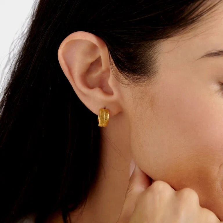 Katie Loxton Waterproof Jewellery - Ciana Gold Snake Huggie Hoop Earrings - Gold