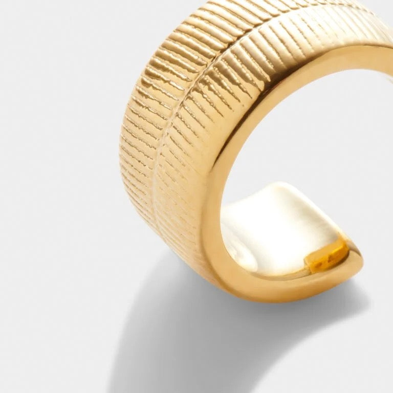 Katie Loxton Waterproof Jewellery - Ciana Gold Snake Huggie Hoop Earrings - Gold