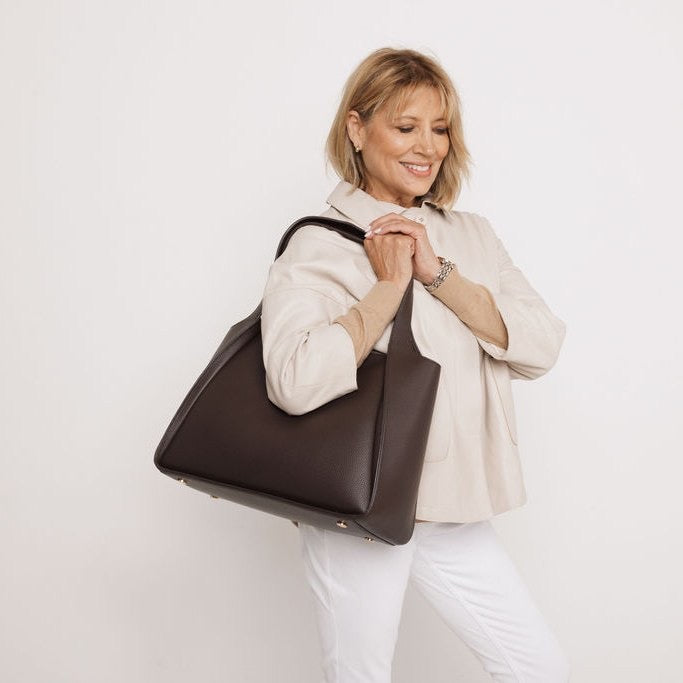 Alice Wheeler Chocolate Brown Kensington Large Tote Handbag