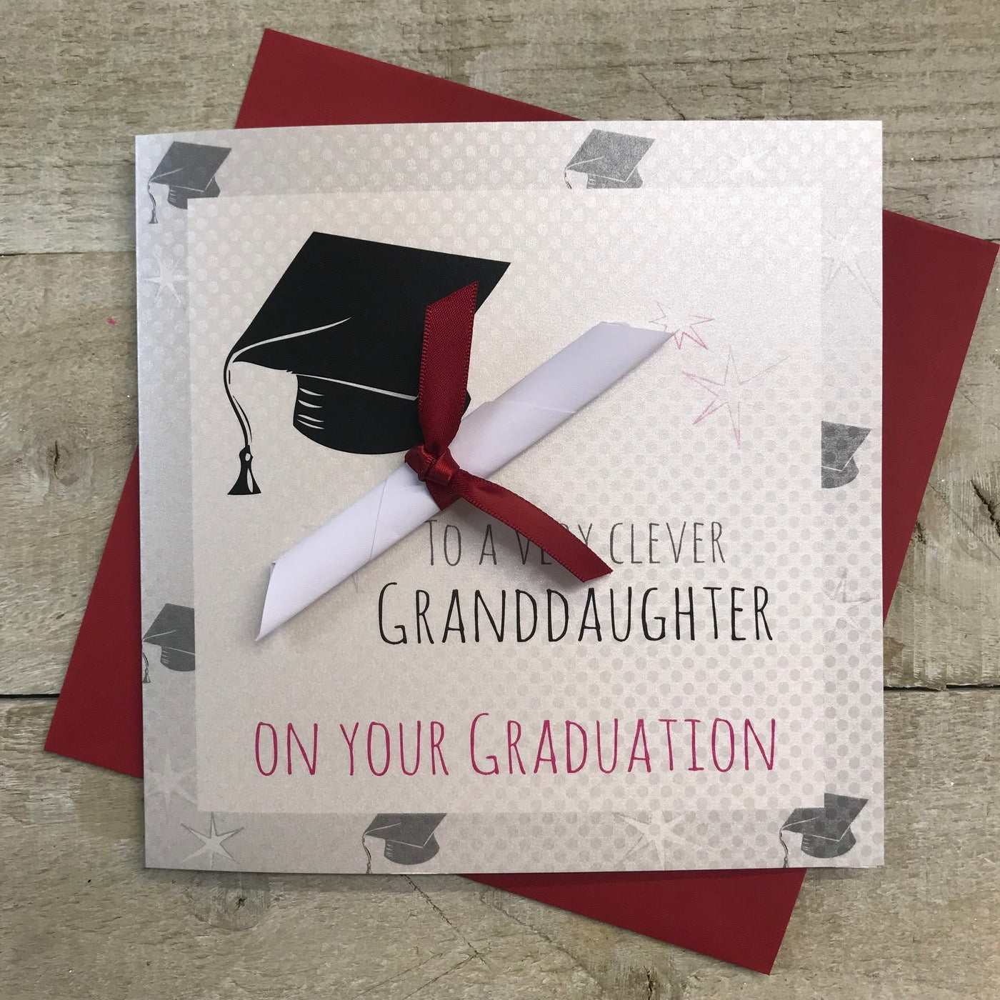 Granddaughter Graduation Card - White Cotton Cards