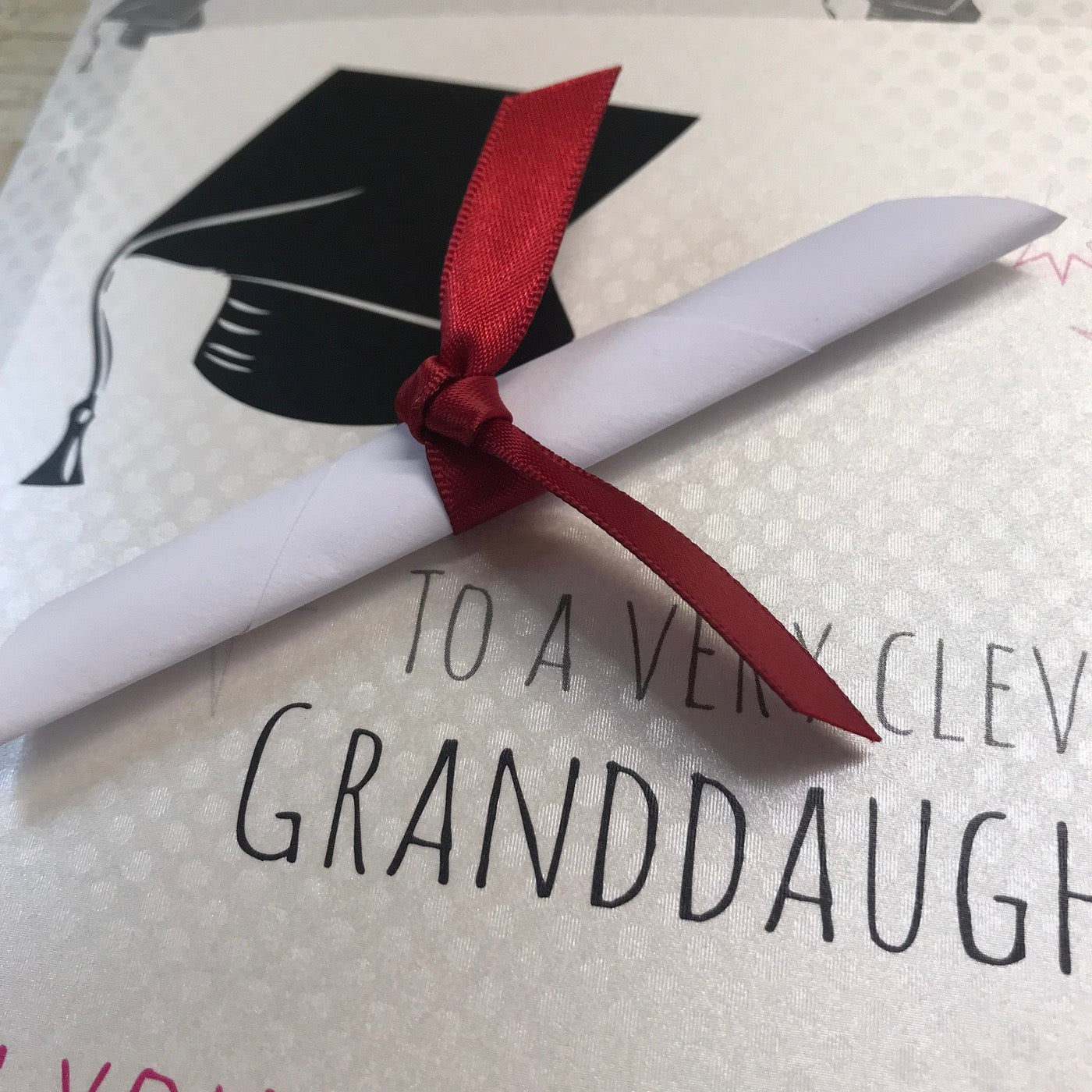 Granddaughter Graduation Card - White Cotton Cards