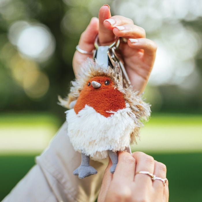 Adele - Robin Plush Keyring -  Wrendale Designs