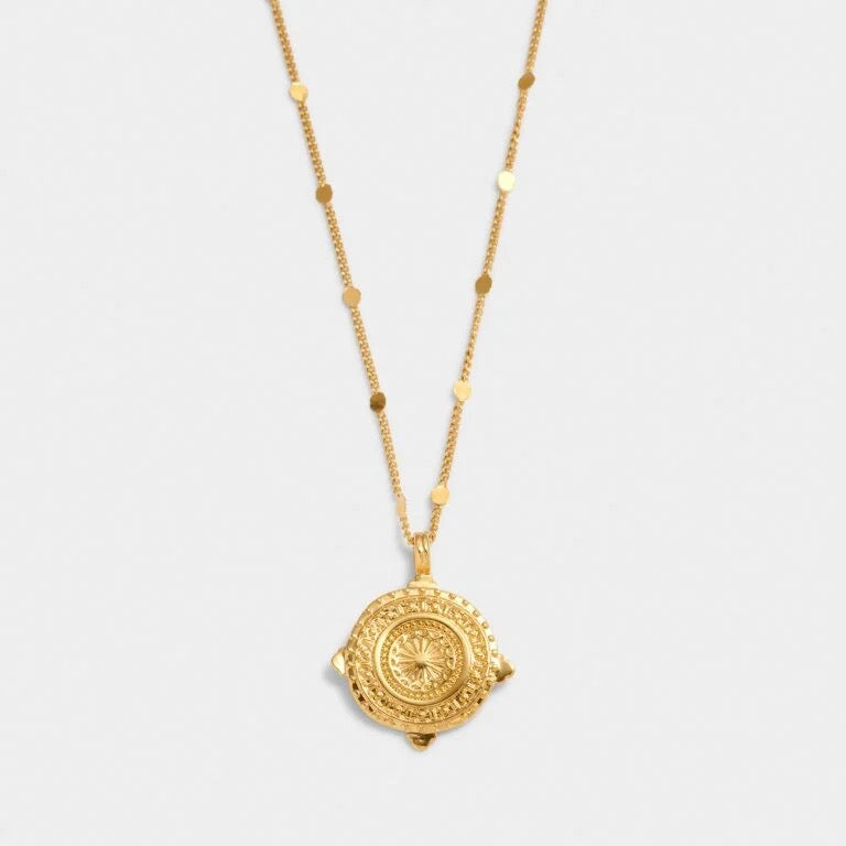 Katie Loxton Waterproof Jewellery - Happiness Gold Coin Necklace - Gold