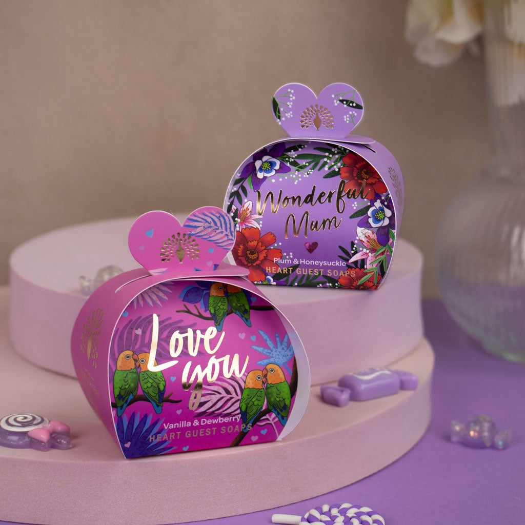 Wonderful Mum 3 Heart Occasion Soaps - The English Soap Company