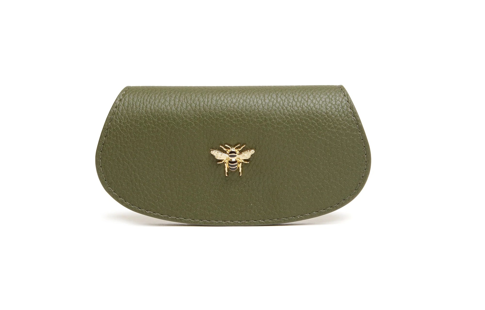 Alice Wheeler Bee Glasses Case - Olive Green