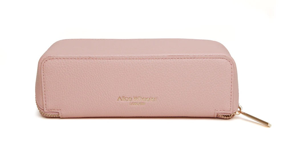 Alice Wheeler Slim Small Train Make-Up Case - Pink