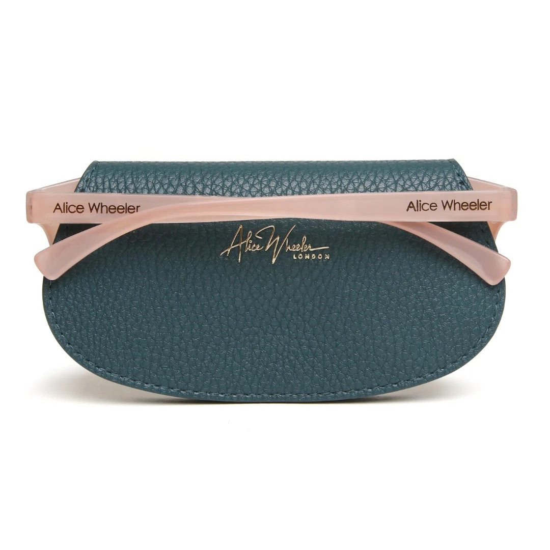 Alice Wheeler Bee Glasses Case - Teal