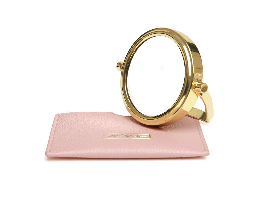 Alice Wheeler Pink Handbag 7x Magnifying Mirror & Pouch