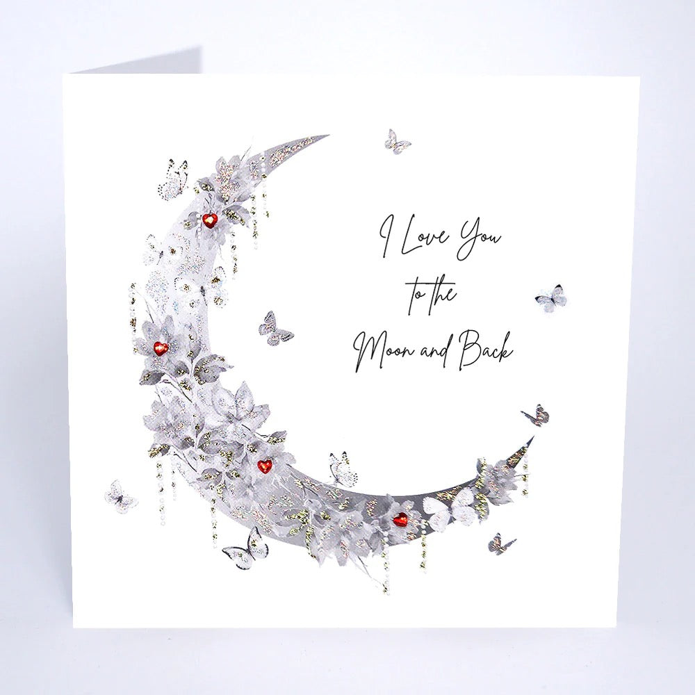 Five Dollar Shake - I Love You To The Moon & Back Blank Card