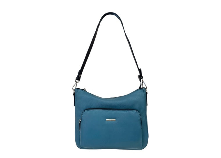Nova Leathers Medium Multi-Way Handbag - Blue/Navy Blue (8105)