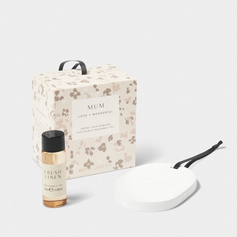 Katie Loxton Ceramic Hanging Diffuser - Mum - Fresh Linen & Lily