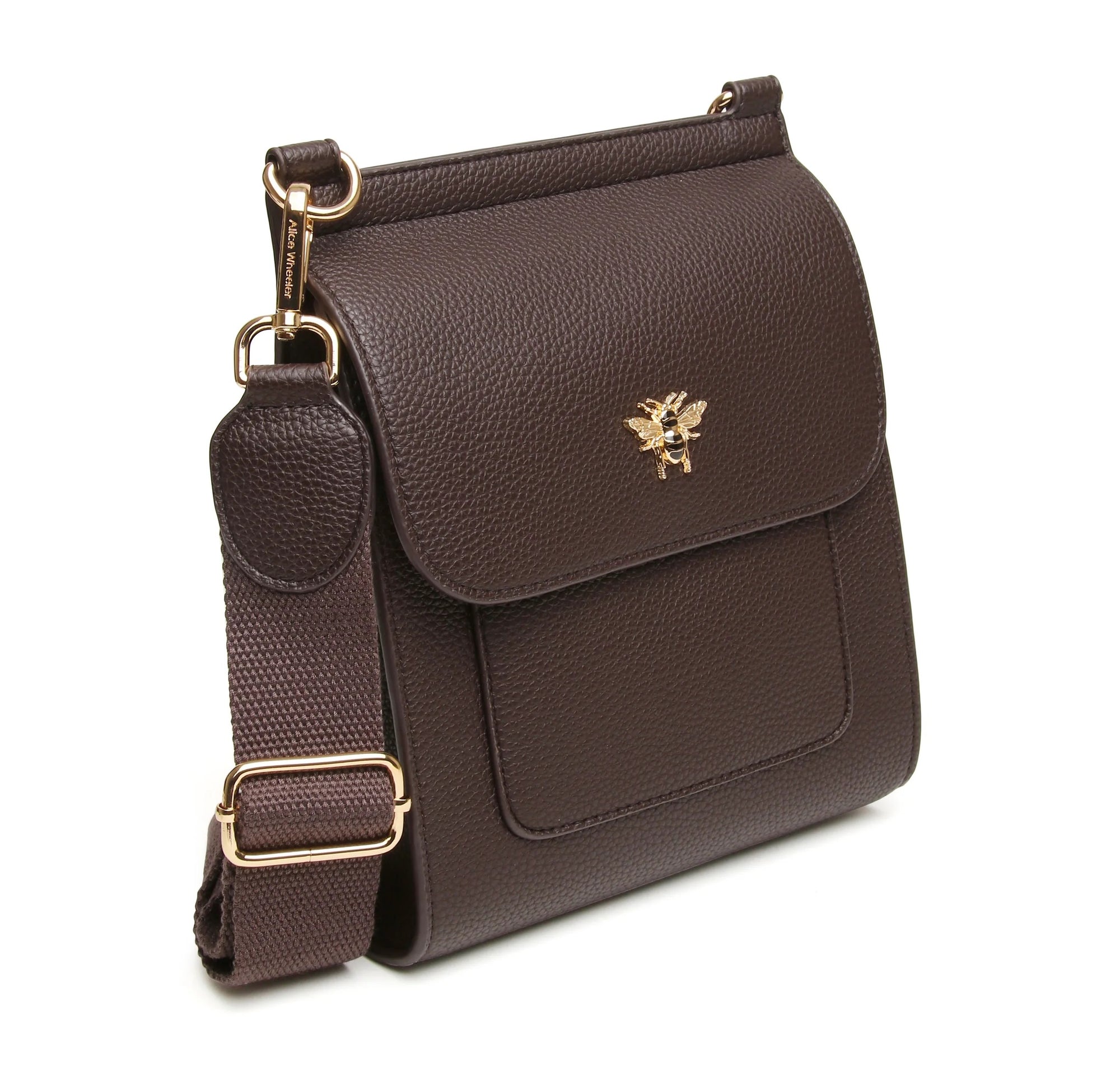 Alice Wheeler Chocolate Small Bloomsbury Crossbody Bag