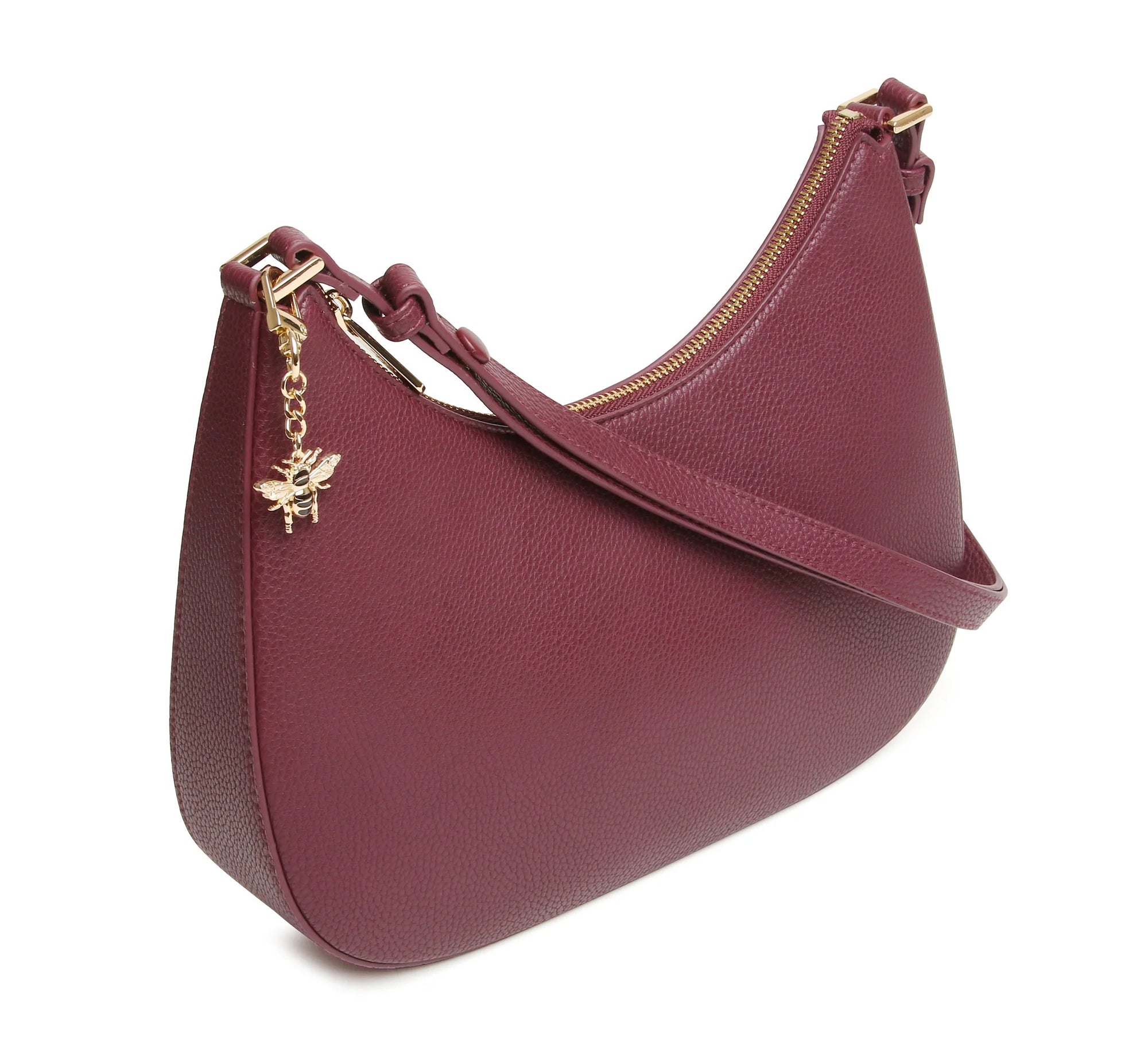 Alice Wheeler Ascot Scoop Shoulder Handbag - Berry