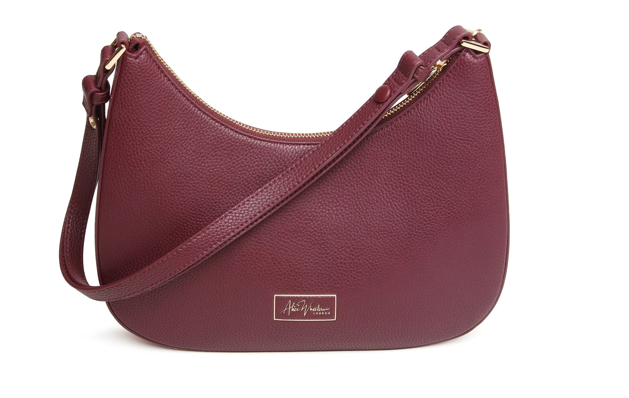 Alice Wheeler Ascot Scoop Shoulder Handbag - Berry