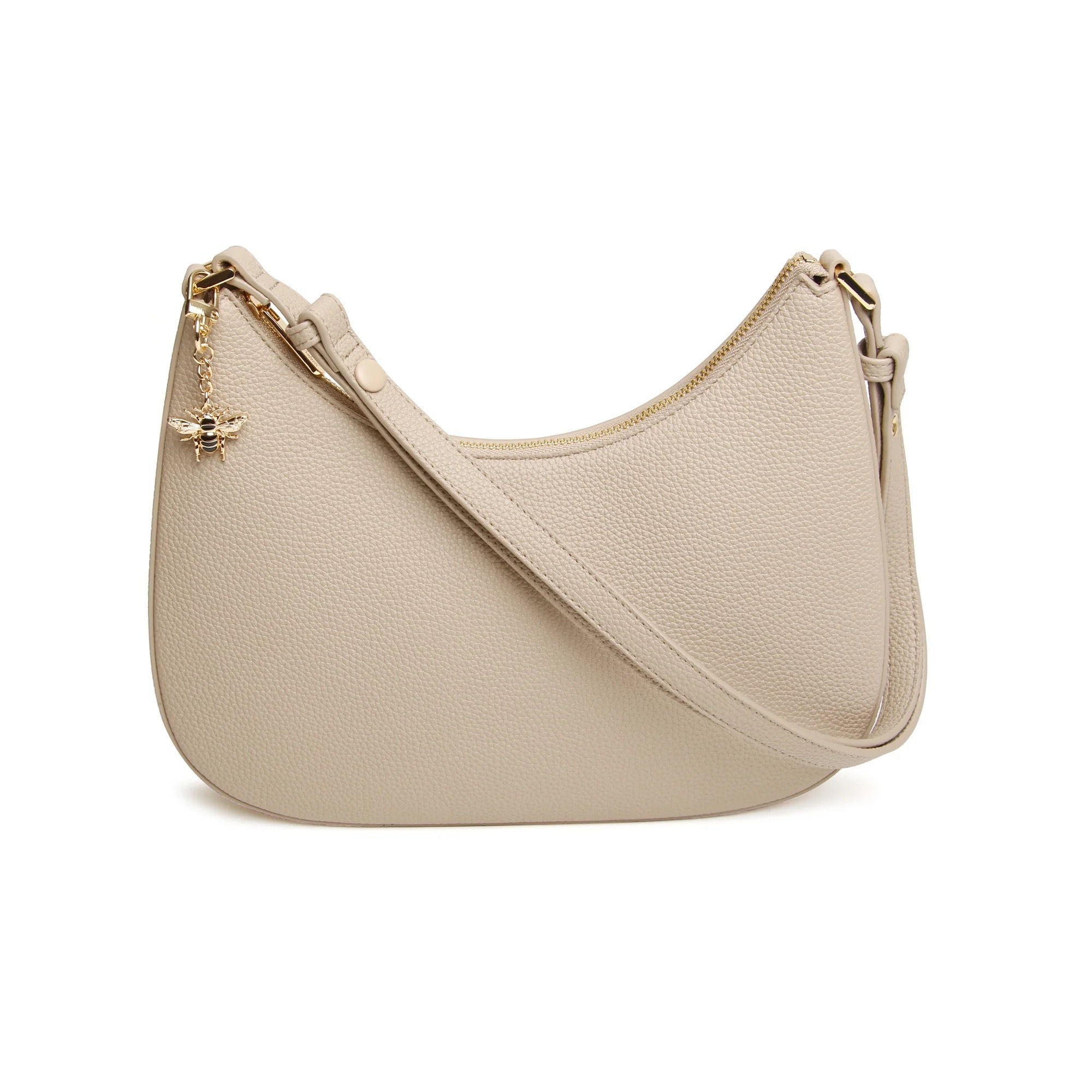 Alice Wheeler Ascot Scoop Shoulder Handbag - Stone