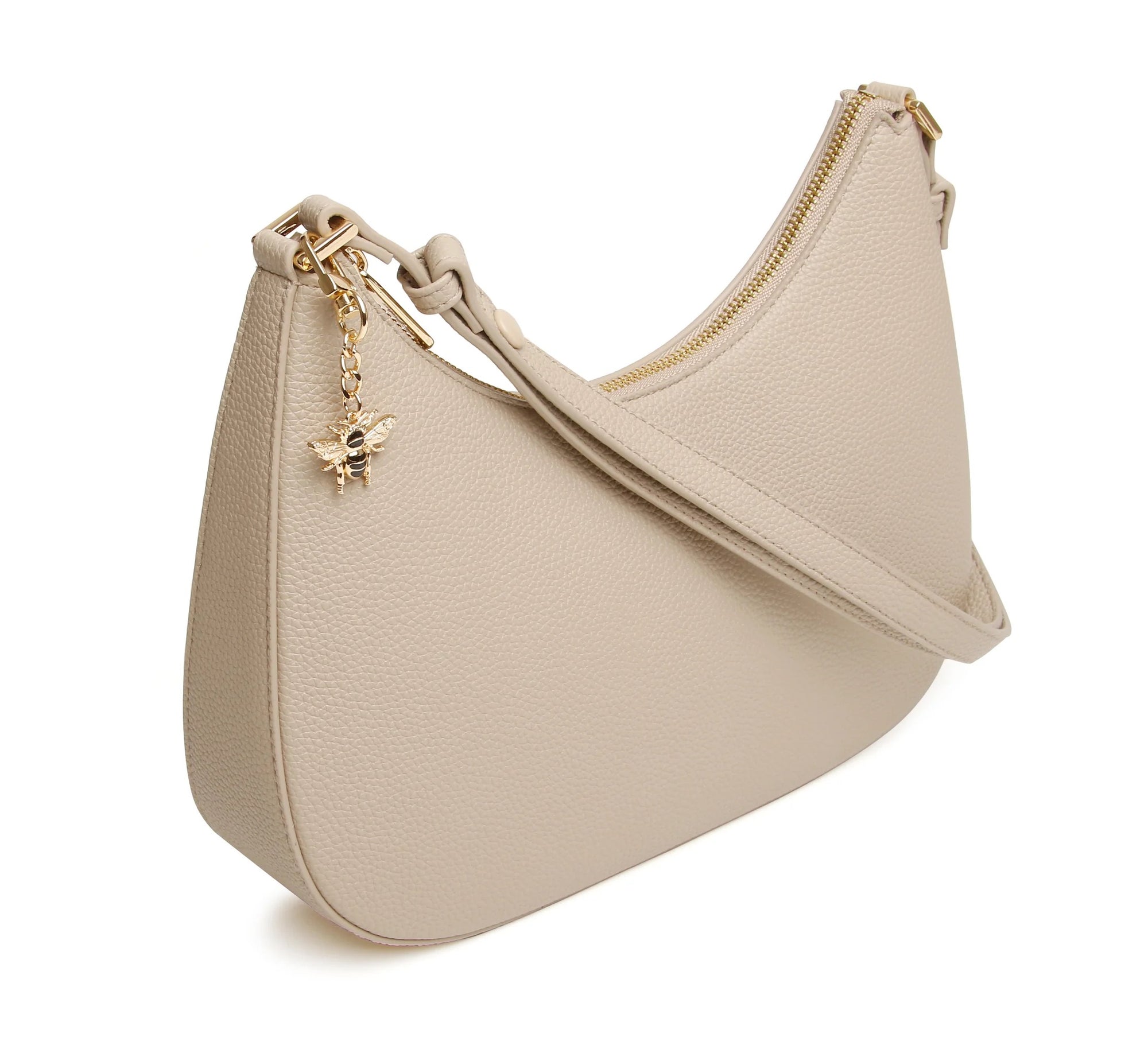 Alice Wheeler Ascot Scoop Shoulder Handbag - Stone