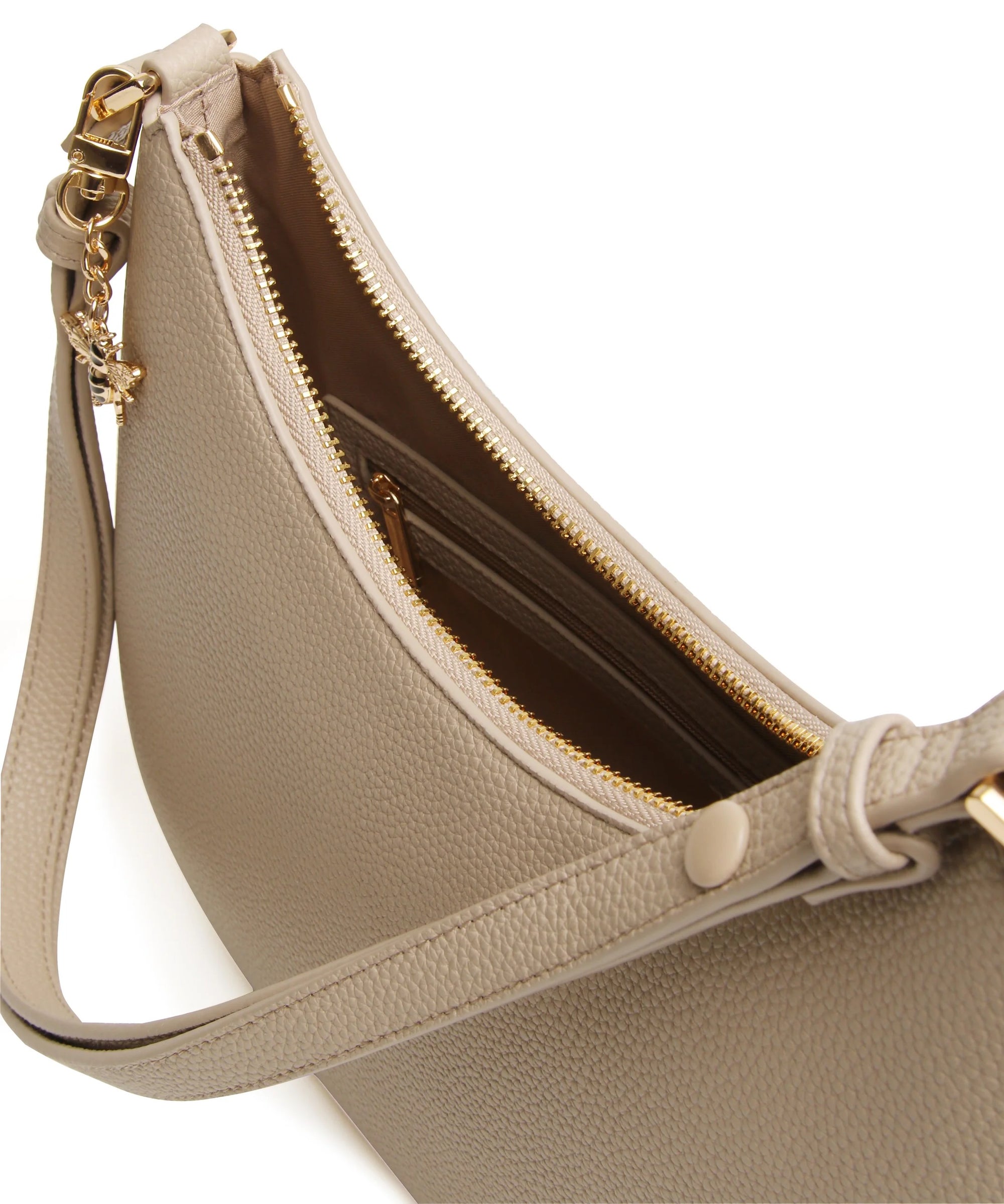 Alice Wheeler Ascot Scoop Shoulder Handbag - Stone