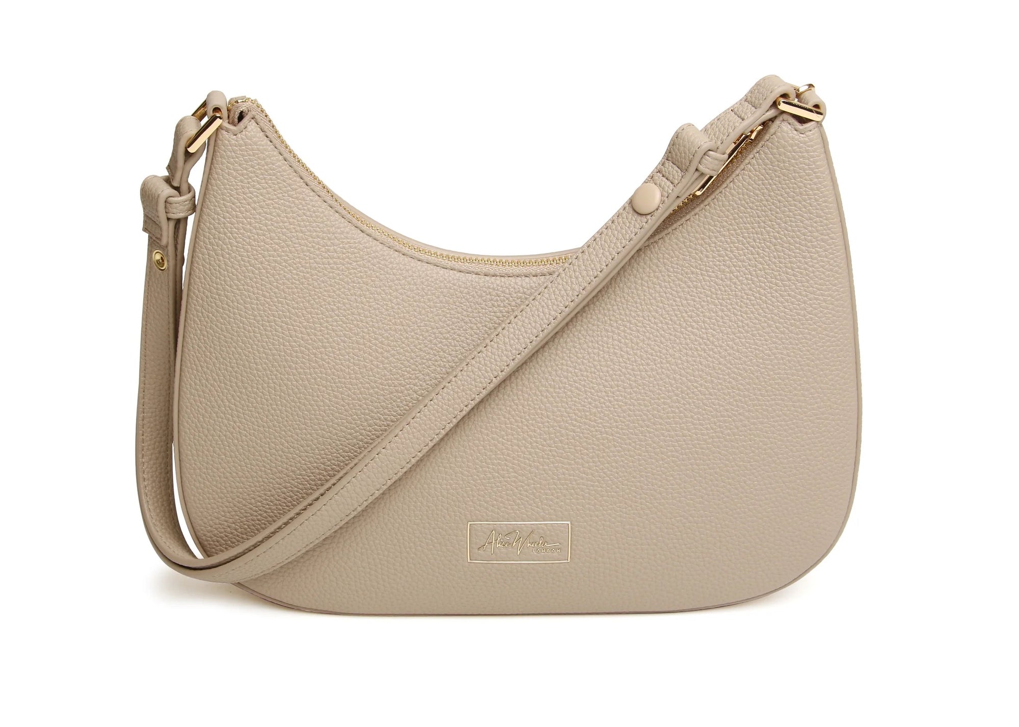 Alice Wheeler Ascot Scoop Shoulder Handbag - Stone