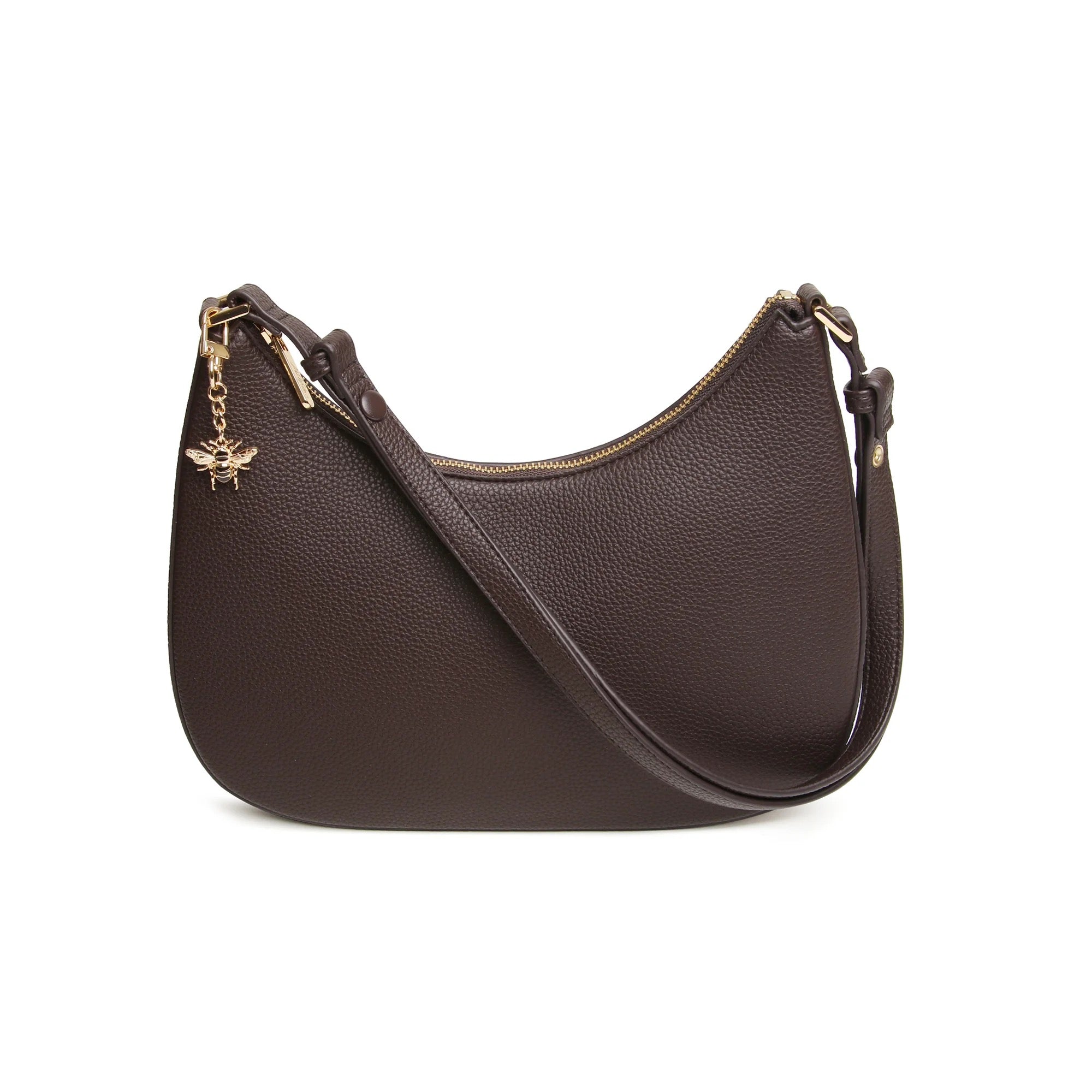 Alice Wheeler Ascot Scoop Shoulder Handbag - Chocolate