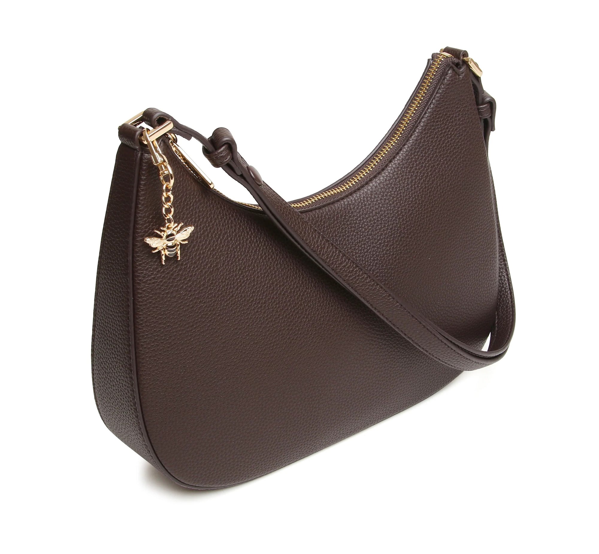 Alice Wheeler Ascot Scoop Shoulder Handbag - Chocolate