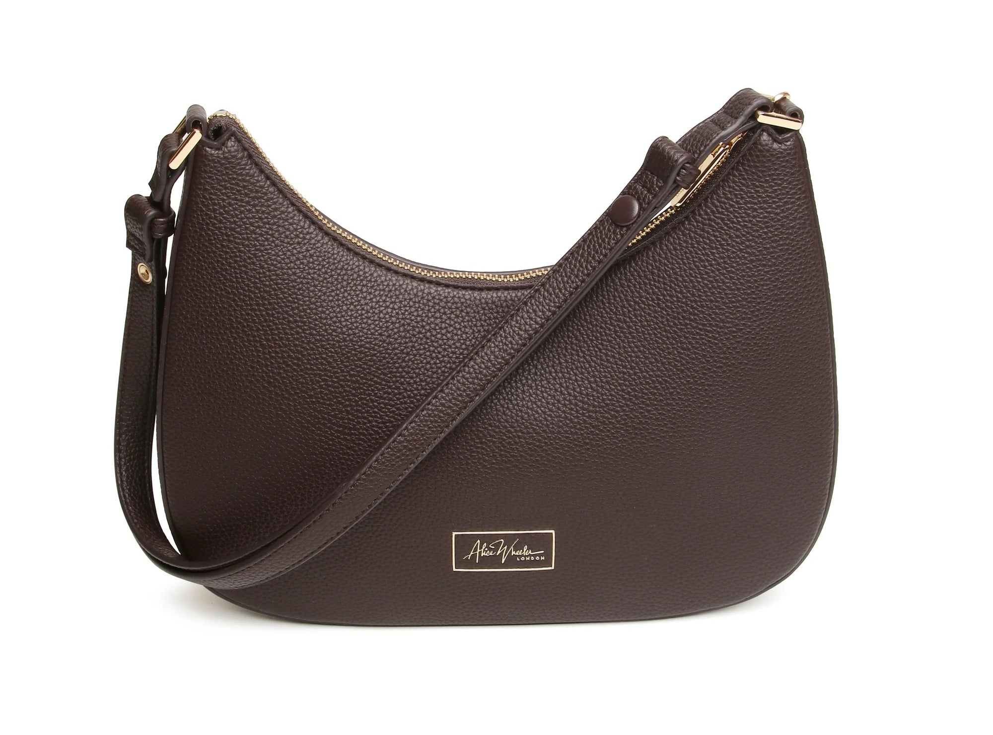Alice Wheeler Ascot Scoop Shoulder Handbag - Chocolate