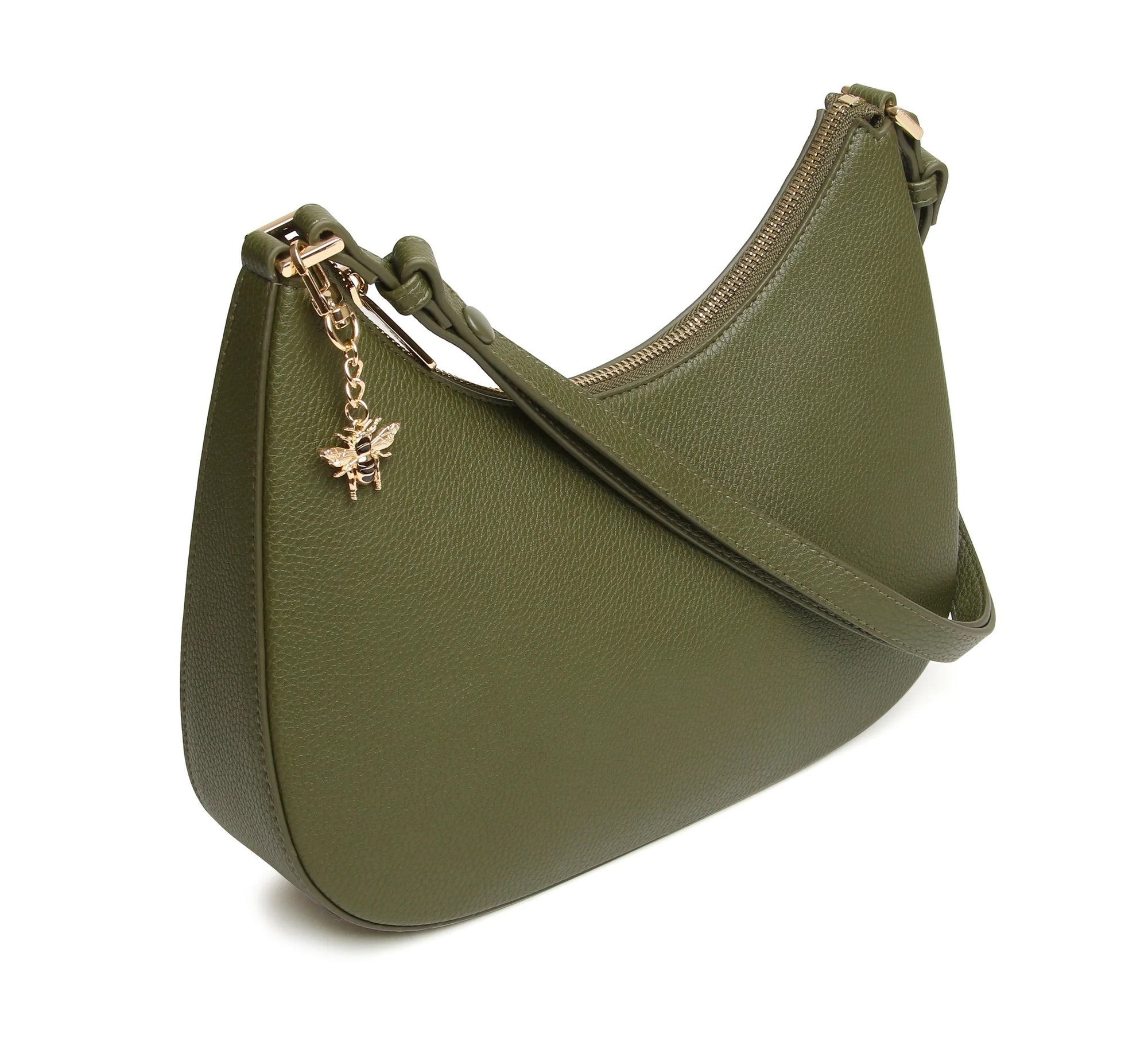 Alice Wheeler Ascot Scoop Shoulder Handbag - Olive Green
