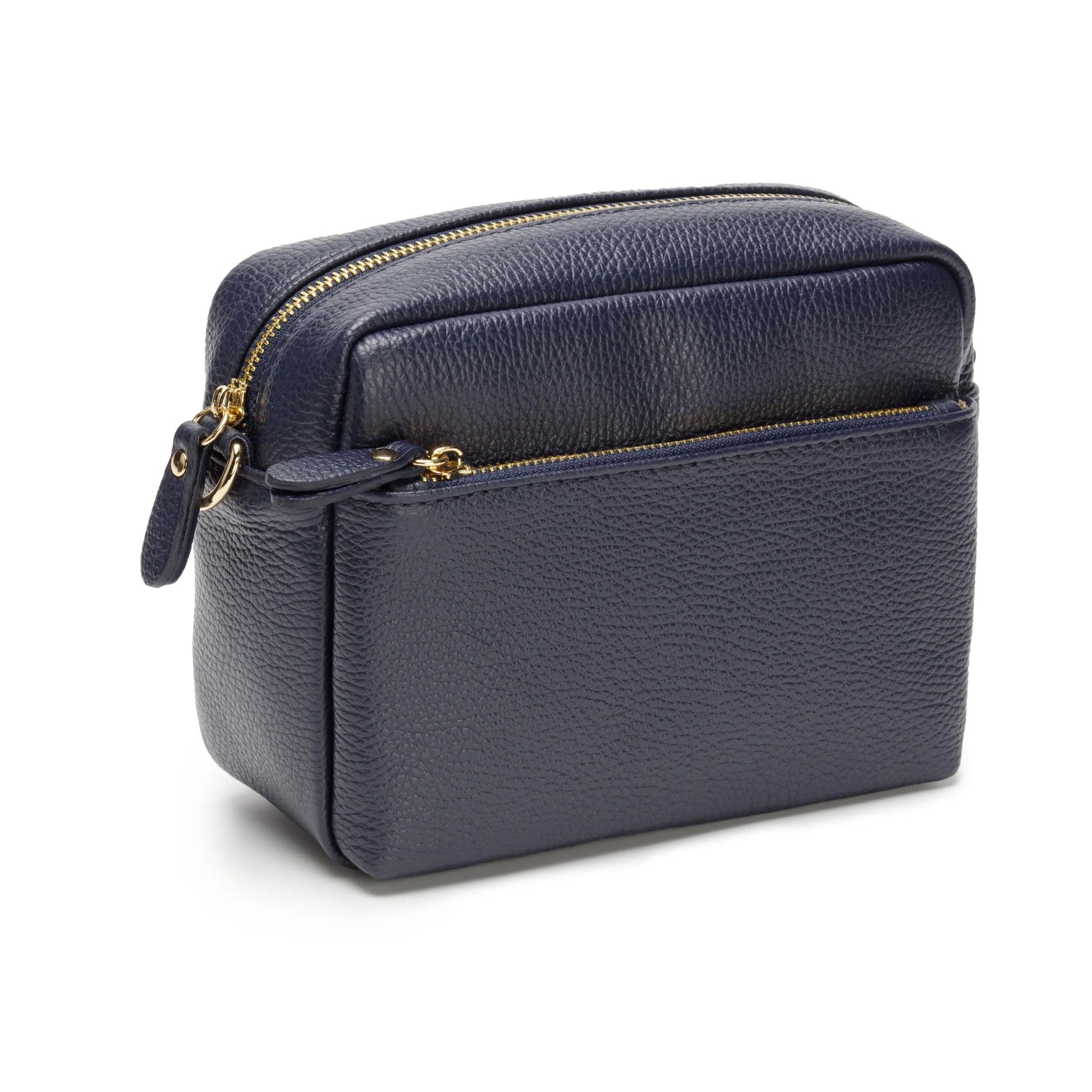 Elie Beaumont Leather Town Crossbody Handbag - Navy Blue