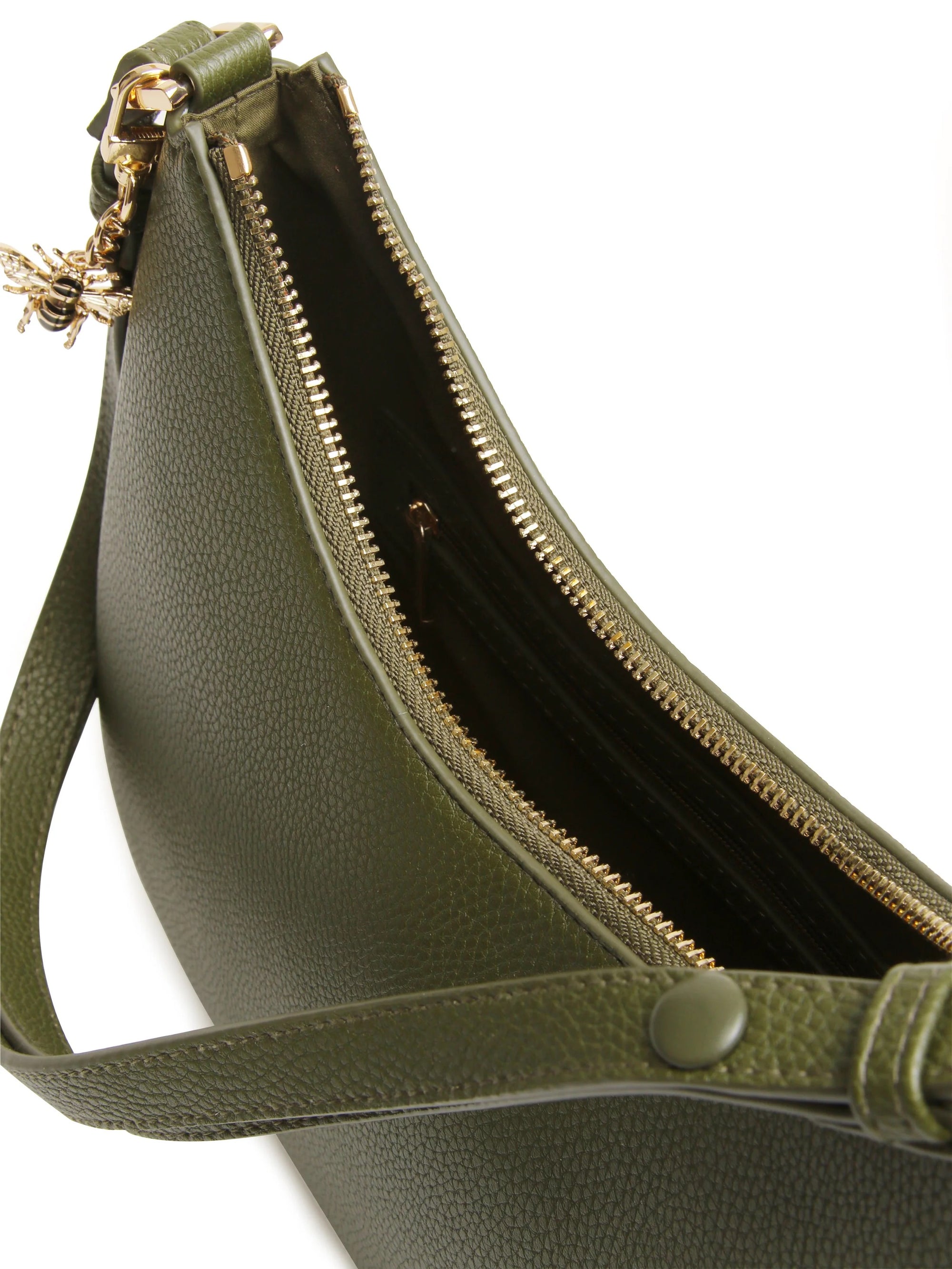 Alice Wheeler Ascot Scoop Shoulder Handbag - Olive Green