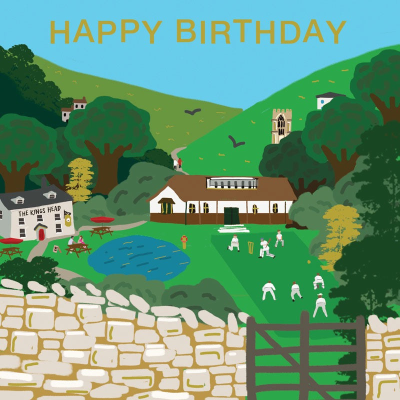 Cricket Match Birthday Card - Hammond Gower