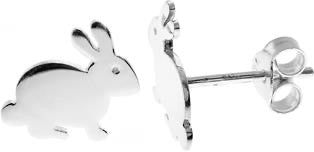 Kali Ma Cut Out Bunny Stud Earrings - Sterling 925 Silver