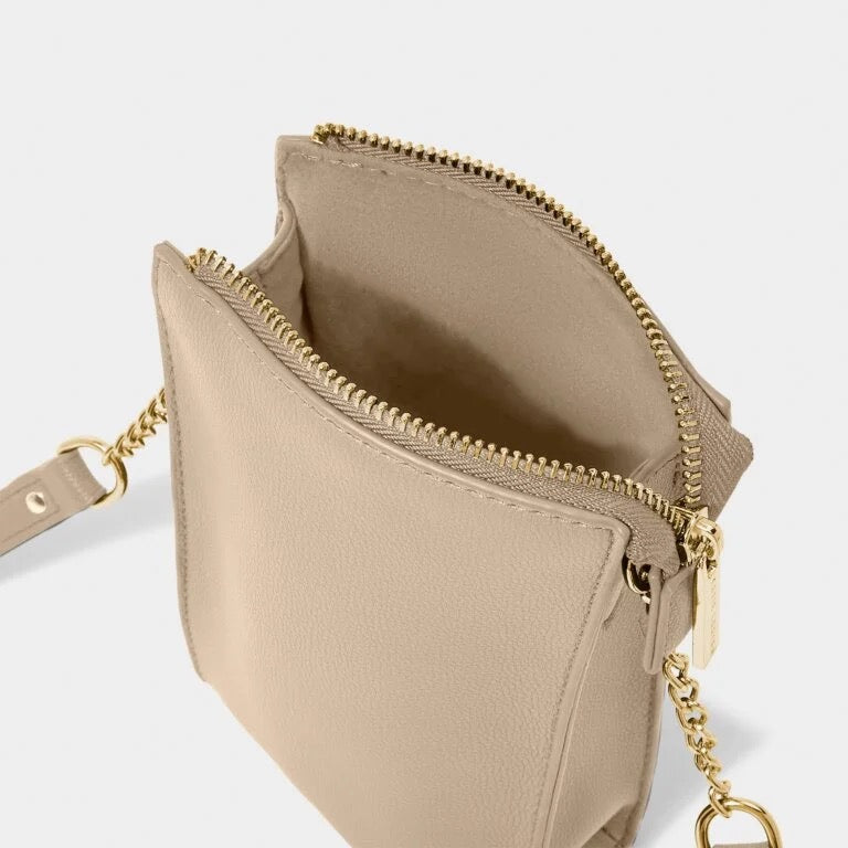 Katie Loxton Zana Mini Slim Phone Crossbody Bag - Light Taupe