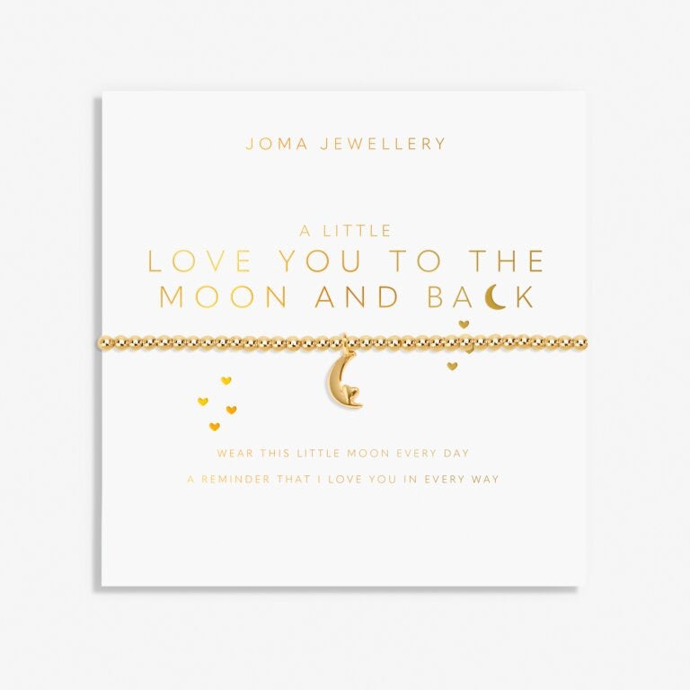 Joma Jewellery - A little 'Love you to the Moon and Back' Bracelet - Gold