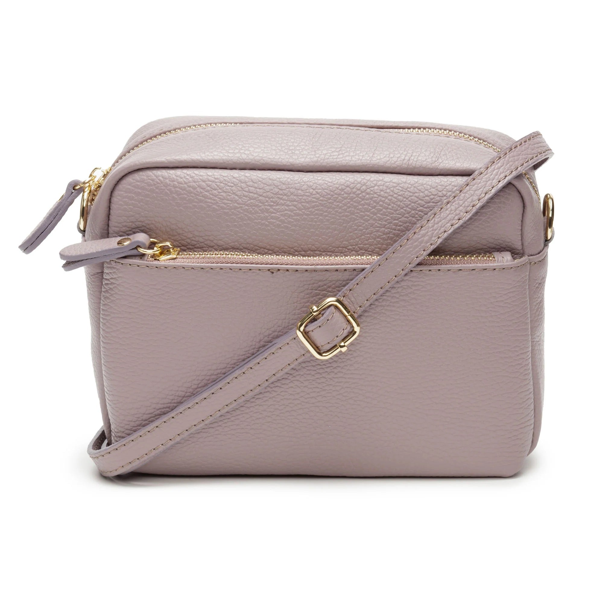 Elie Beaumont Leather Town Crossbody Handbag - Lavender