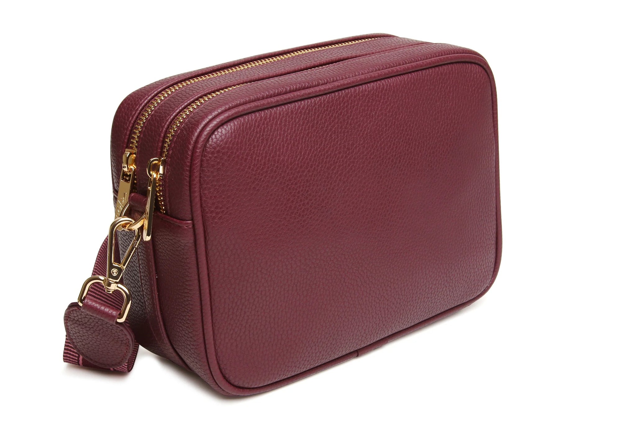 Alice Wheeler Berry Soho Double Zipped Crossbody Bag