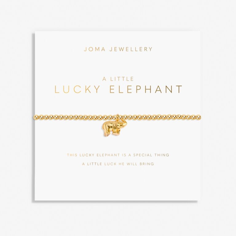 Joma Jewellery - A little 'Lucky Elephant' Bracelet - Gold
