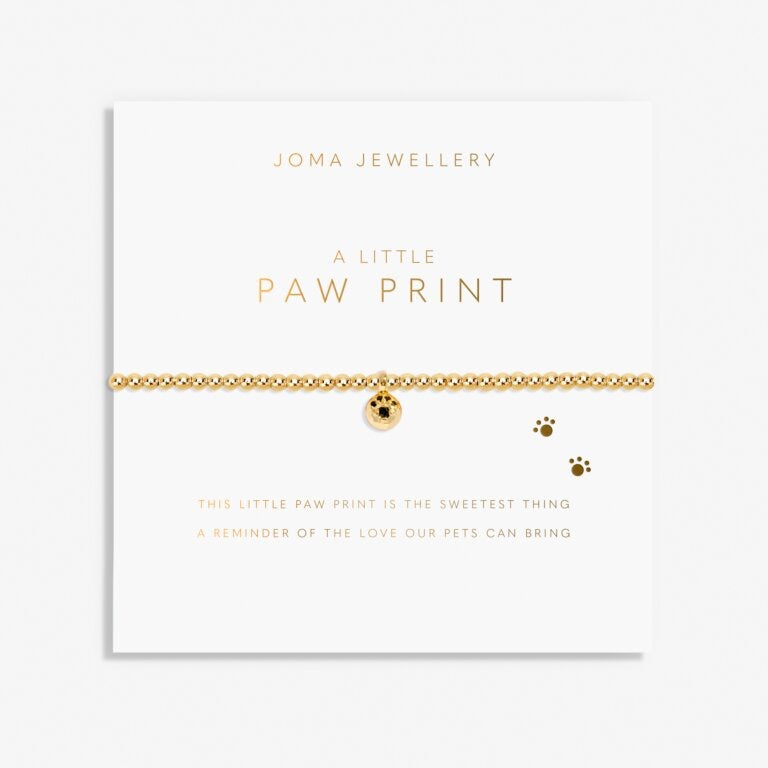 Joma Jewellery - A little 'Paw Print' Bracelet - Gold