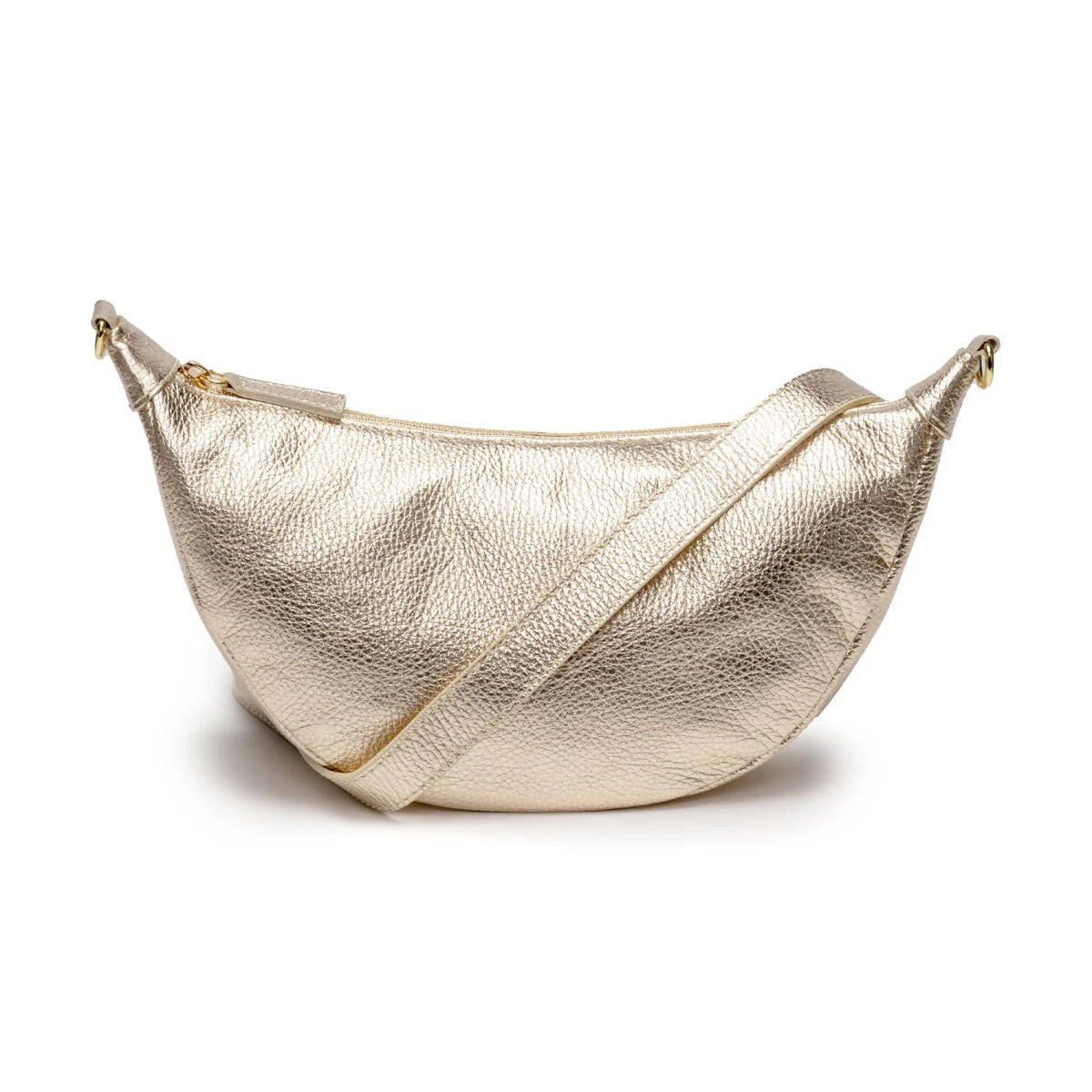Elie Beaumont Hobo Bag Handbag - Metallic Gold
