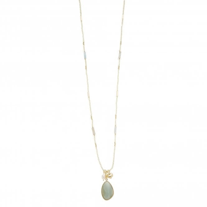 Park Lane Pistachio Faceted Crystal Multi Charm Long Necklace