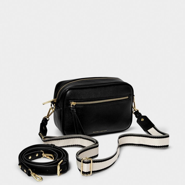 Katie Loxton Hallie Double Strap Crossbody Bag - Black