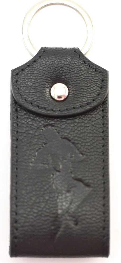 Mala Leather Kalmia Sports Keyring - Rugby - Black