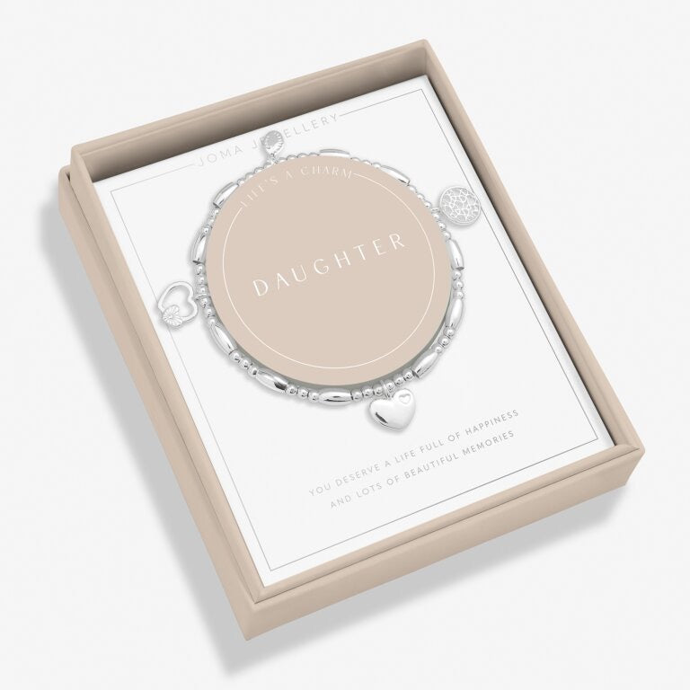 Joma Jewellery - Daughter -Life's a Charm Triple Charm Boxed Bracelet