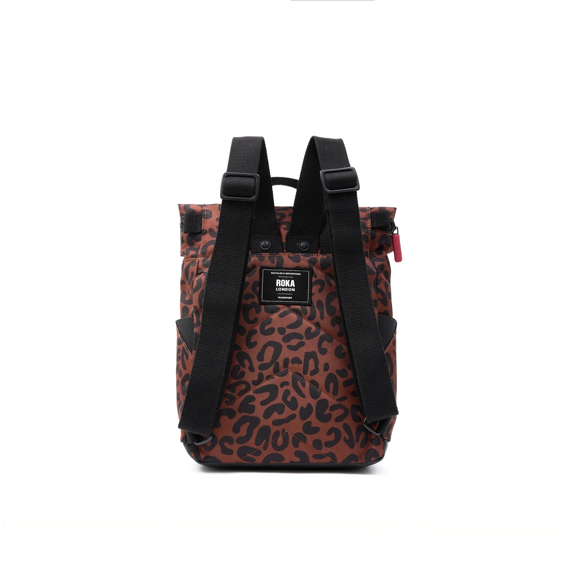 Roka Canfield B Backpack-Recycled Canvas - SMALL - Scarlet Leopard (Limited Edition)