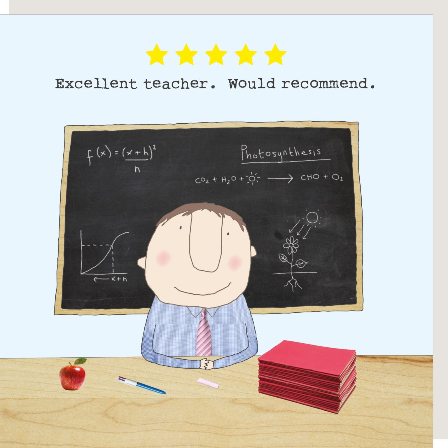 Rosie Made A Thing - Thank You Teacher Boy - Blank Card